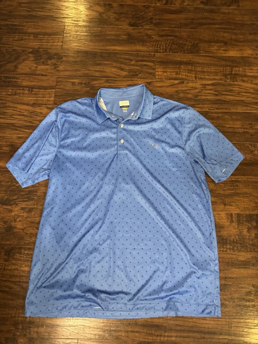 Greg Norman Golf Polo Shirt Blue Mens Sz: XXL